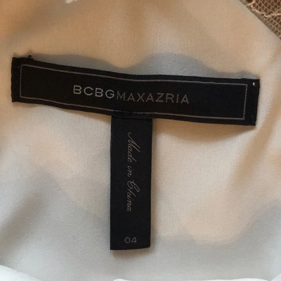 BCBG Lace and Tulle Tiered Dress Bridal Wedding Shower Dress Off White Size 4 - Picture 15 of 16